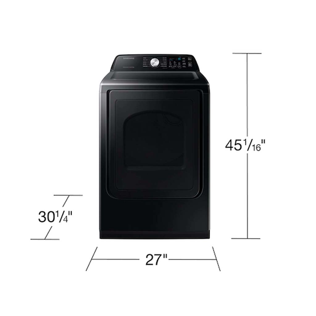 7.4 Cu. Ft. Capacity Electric Dryer With Sensor Dry In Brushed Black