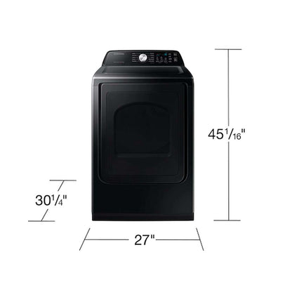 7.4 Cu. Ft. Capacity Electric Dryer With Sensor Dry In Brushed Black