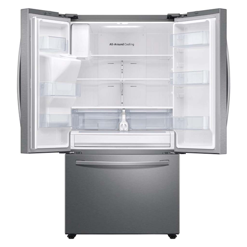 27 Cu. Ft. Large Capacity 3-Door French Door Refrigerator With External Water & Ice Dispenser