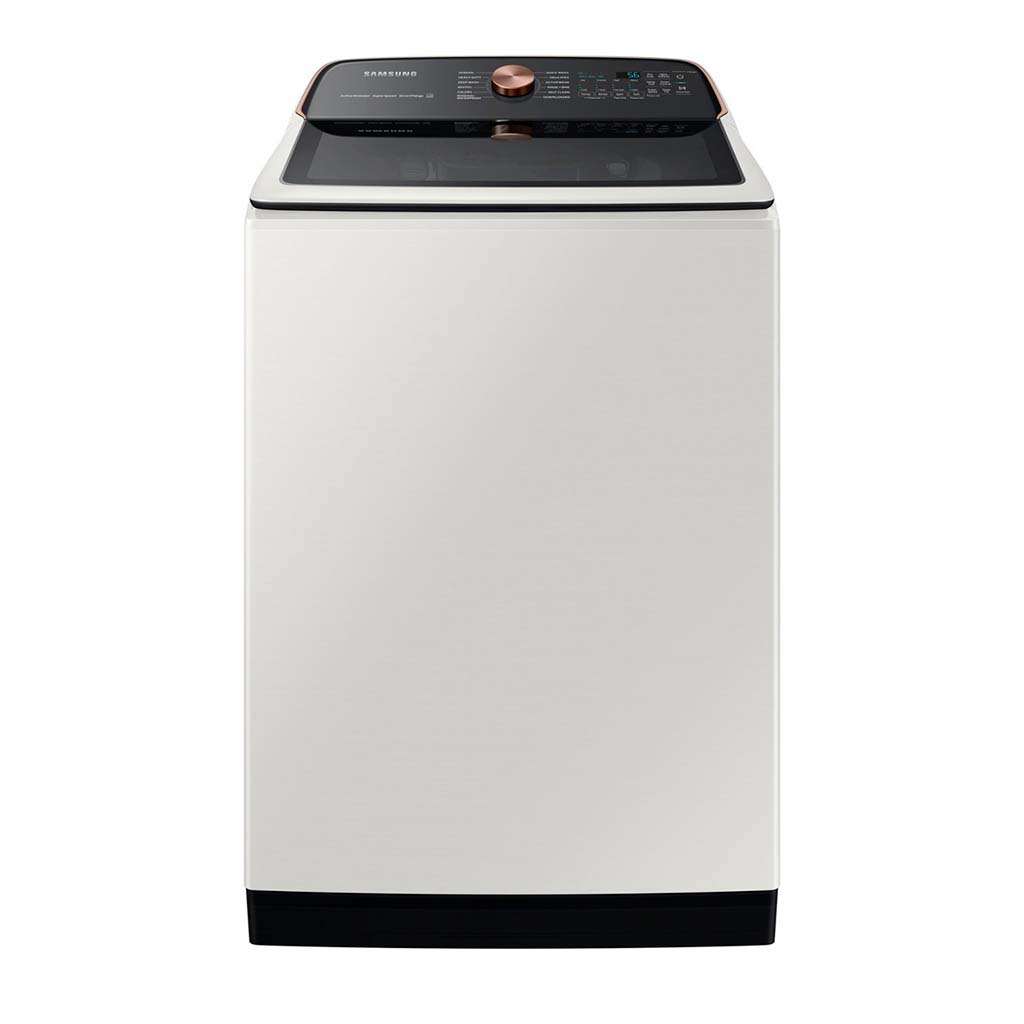 Samsung - 5.5 Cu. Ft. High-Efficiency Smart Top Load Washer With Super Speed Wash - Ivory