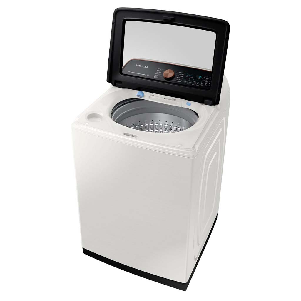 Samsung - 5.5 Cu. Ft. High-Efficiency Smart Top Load Washer With Super Speed Wash - Ivory