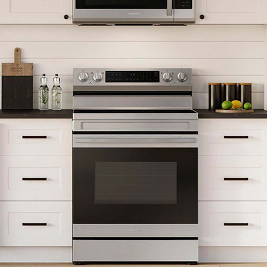 Samsung - 6.3 Cu. Ft. Freestanding Electric Range With Wifi, No-Preheat Air Fry & Convection - Stainless Steel