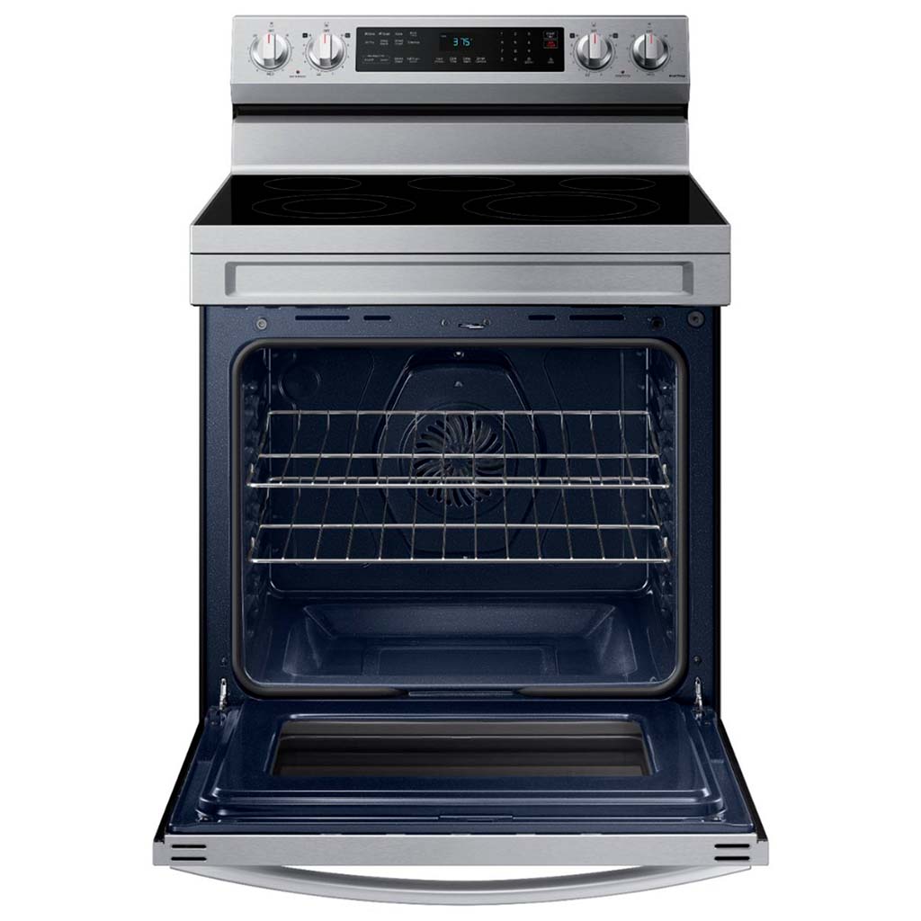 Samsung - 6.3 Cu. Ft. Freestanding Electric Range With Wifi, No-Preheat Air Fry & Convection - Stainless Steel